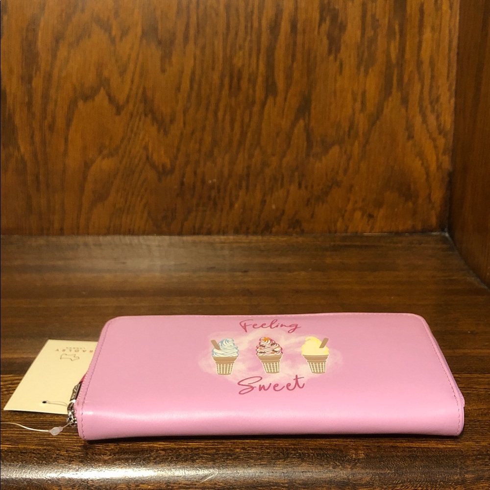 NWT-Radley London-Feeling Sweet-Ice Cream🍦Lg Zip Around Wallet-Sugar Pink-$135 - Picture 6 of 12